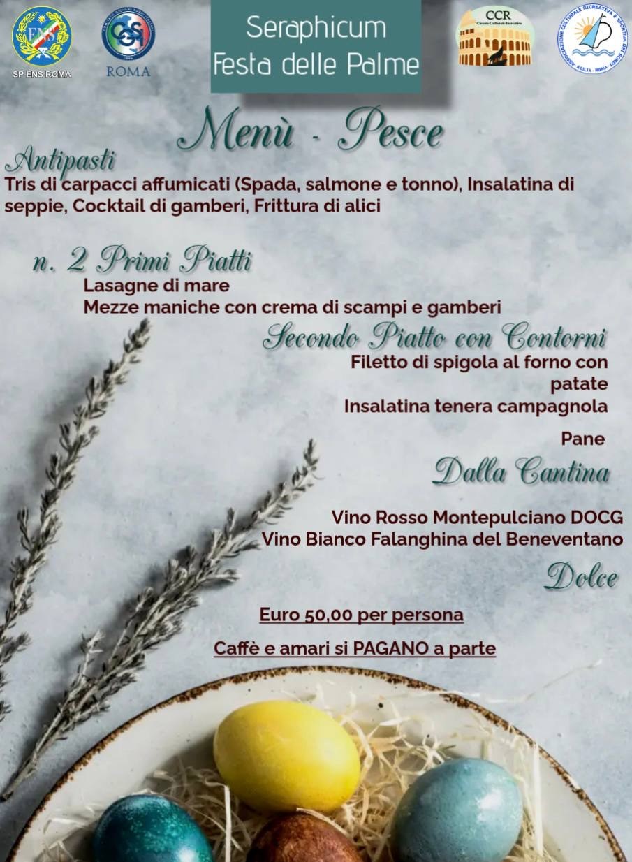 palme menu pesce